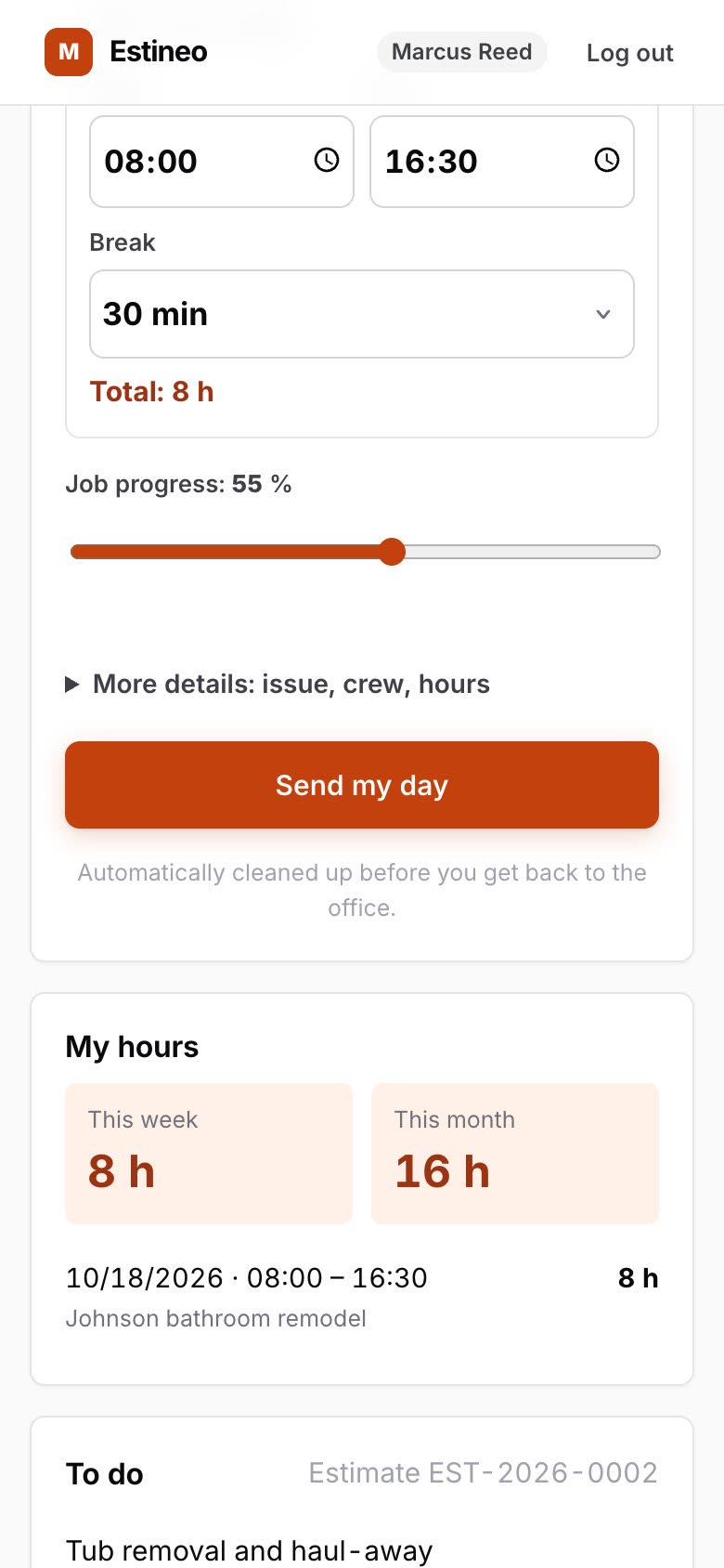 Your crew in the field. Without your prices.