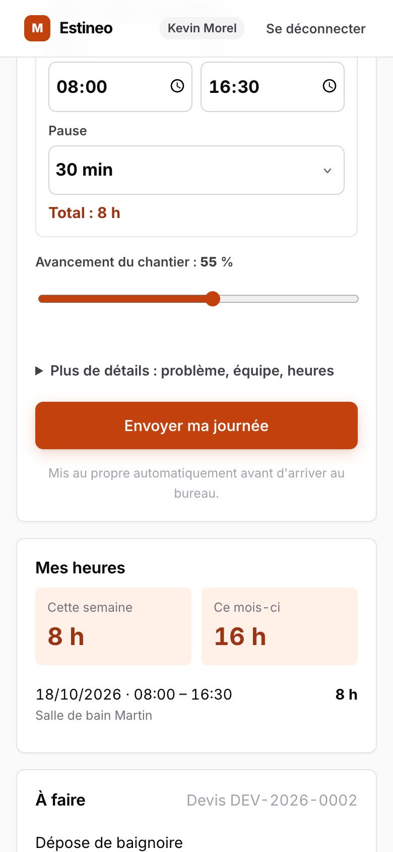 Ton équipe sur le terrain. Sans tes prix.